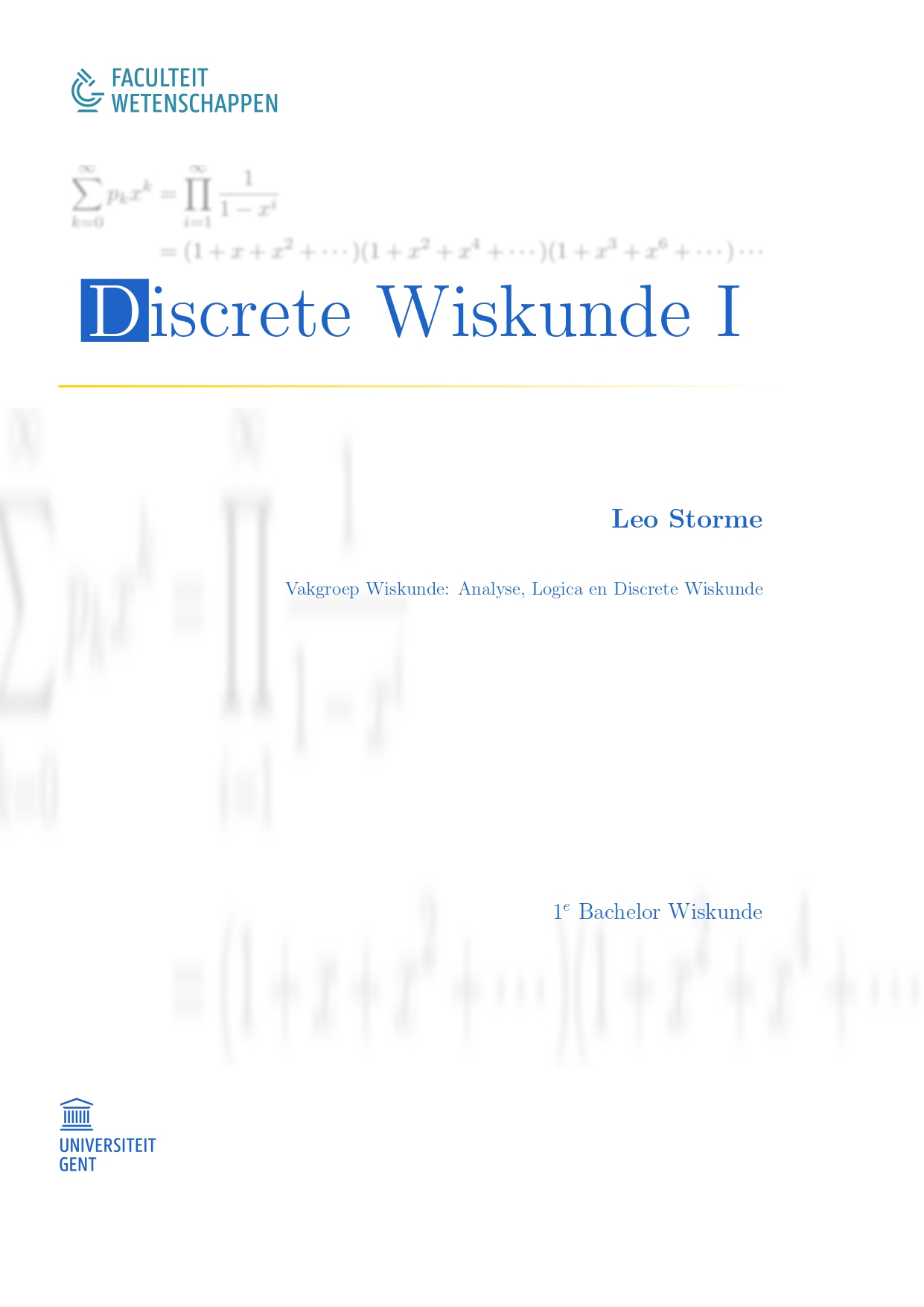 Discrete Wiskunde 1